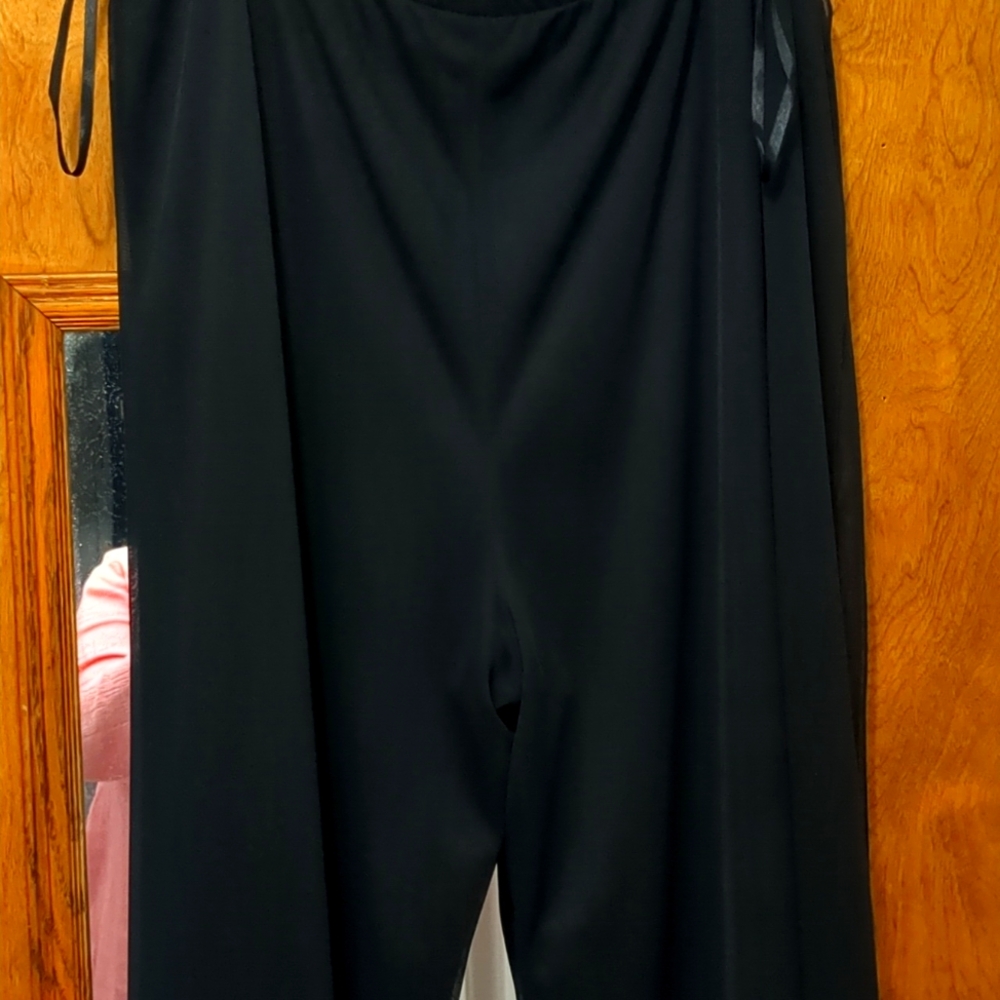 Women's formal pants with a sheer layer